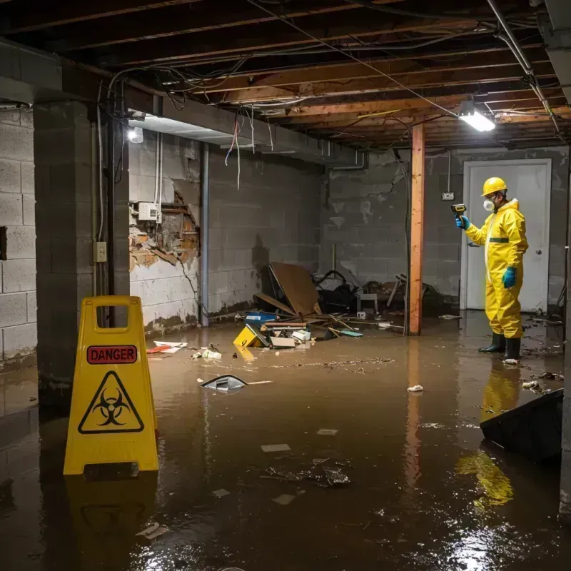 Flooded Basement Electrical Hazard in Bannockburn, IL Property